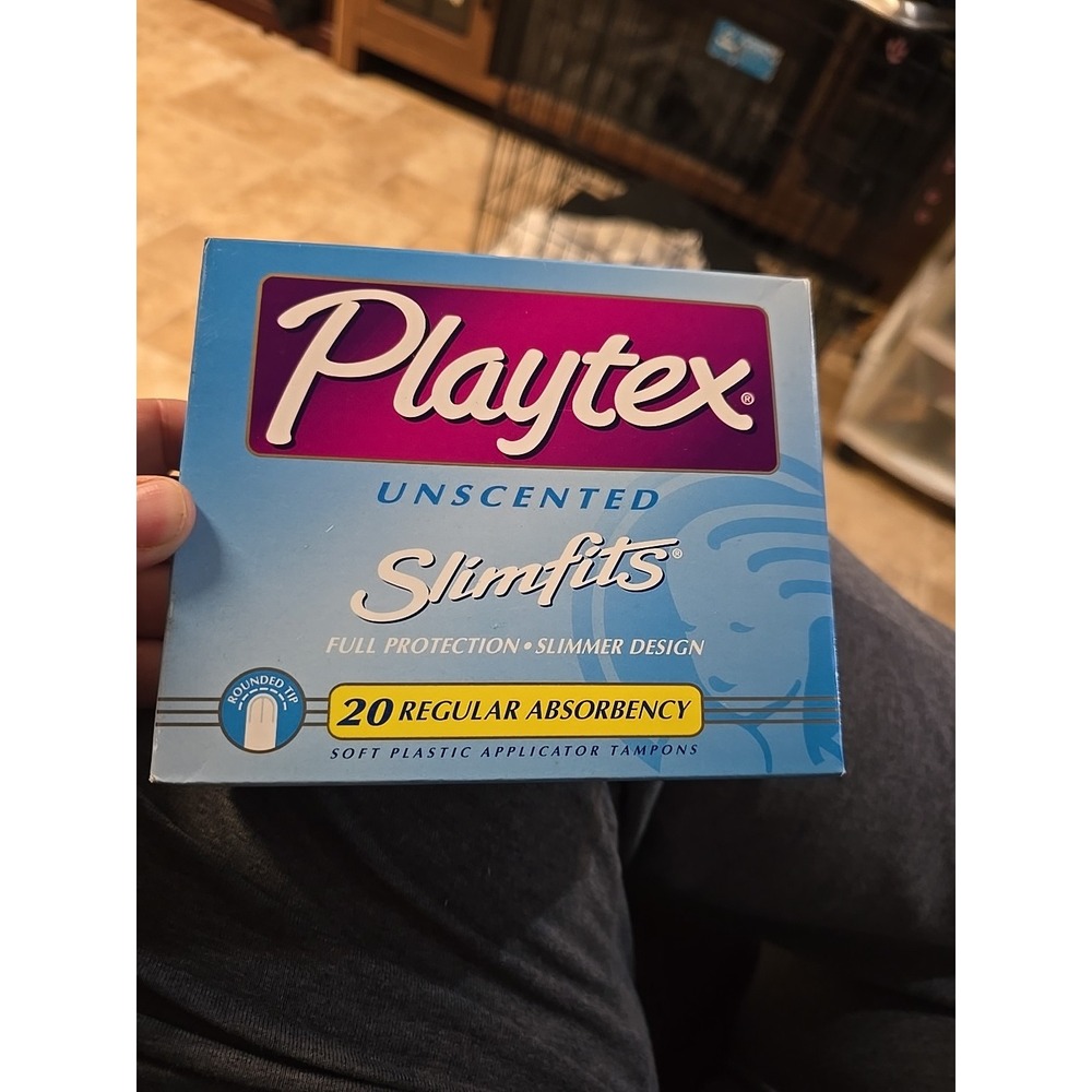 Playtex SlimFits UnScented 20 Regular Tampons NOS VTG Plastic Applicator 1999